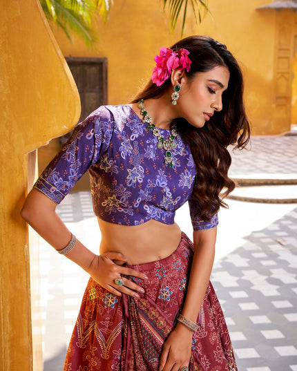 WMN 1010 Vaishali Silk Printed Lehenga Choli Collection