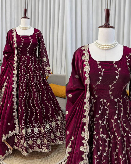 Deepika 5953 Fendy Silk Designer Festival Anarkali Suit