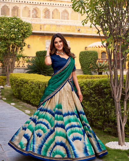 WMN 1247 Tasar Silk Designer Printed Lehenga Choli Collection