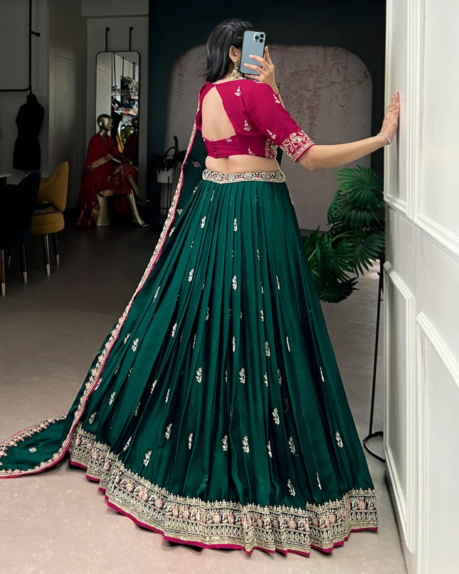 WMN 1449 Silk Satin Wedding Lehenga Choli Collection