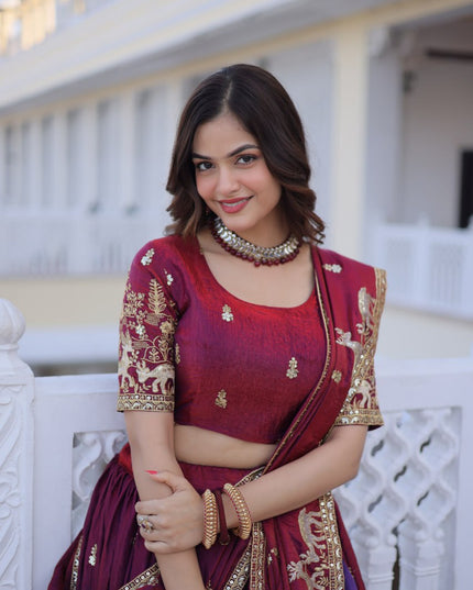 Moni 5067 Fendi Silk Designer Lehenga Choli For Wedding Function