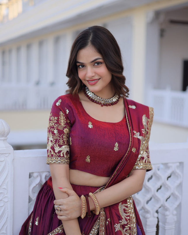 Moni 5067 Fendi Silk Designer Lehenga Choli For Wedding Function