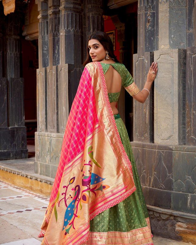 WMN 2032 Organza Zari Weaving Party Wear Lehenga Choli
