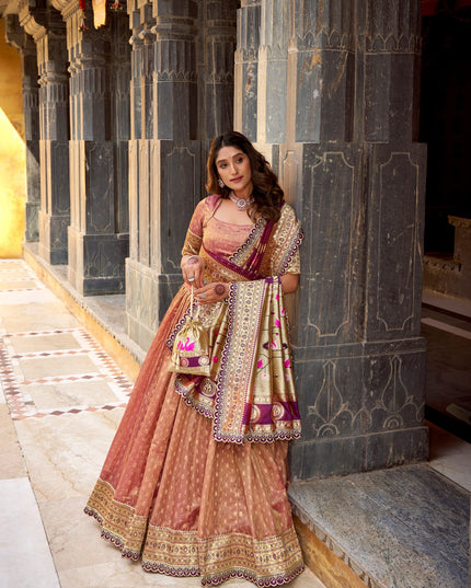 WMN 2032 Organza Zari Weaving Lehenga Choli Collection 2026