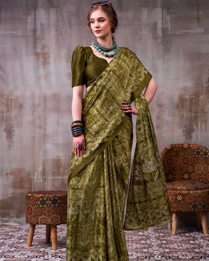 WMN 7206 Satin Silk Kashviya Printed Saree Collection