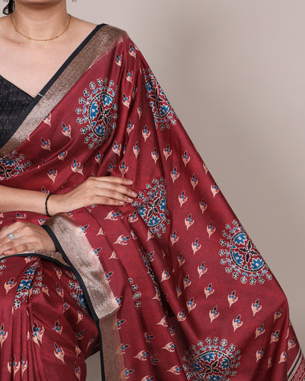WMN 7022 Tasar Silk Printed Saree Collection