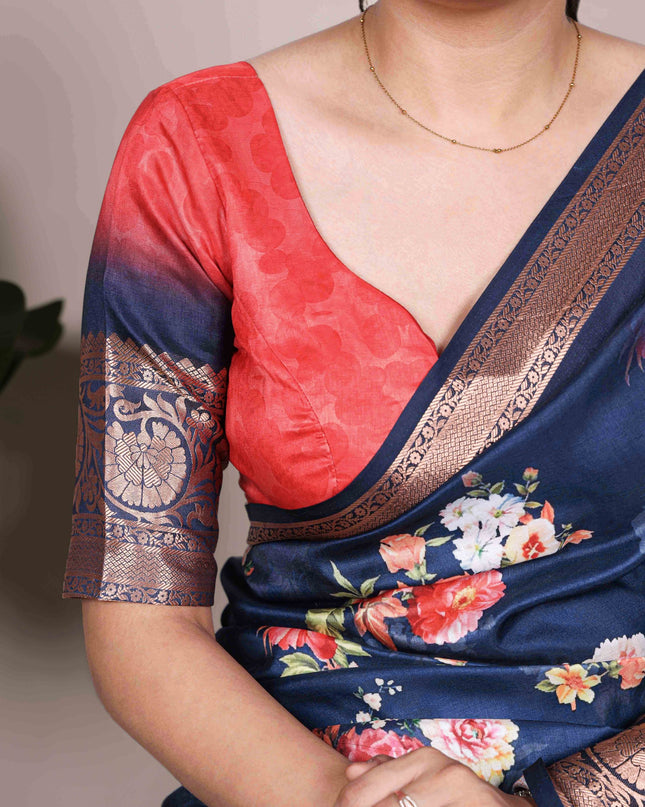 WMN 7058 Tasar Silk Viscose Border Saree Collection