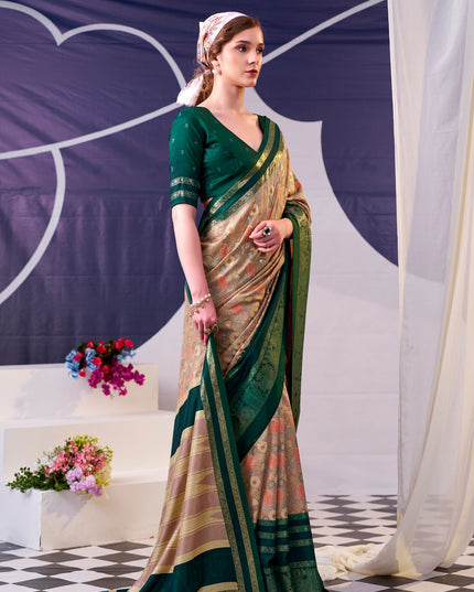 WMN 7302 Tasar Silk Floral Print Saree Collection