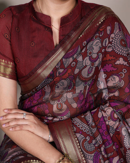 WMN 7300 Viscose Chanderi Viranshi Saree Collection