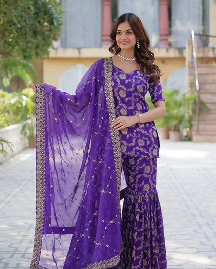 Mohini 9215 Viscose Georgette Kurti Gharara With Dupatta Collection 2025