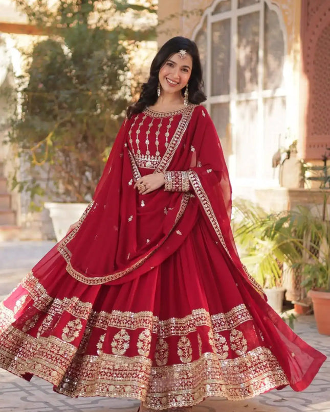 Mohini 9219 New Heavy Embroidery Gown With Dupatta Collection 2025