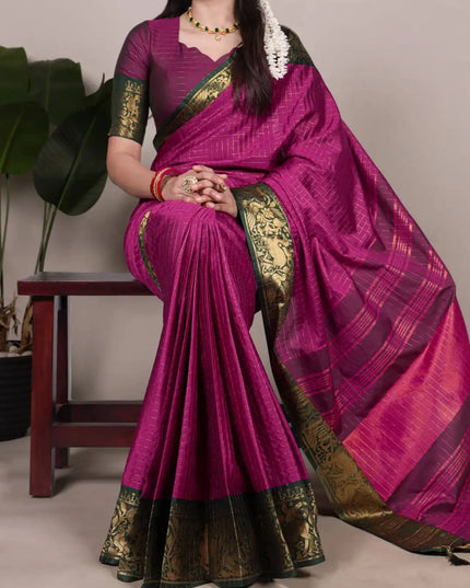 WMN 7405 Poly Cotton Sari Collection Crimson