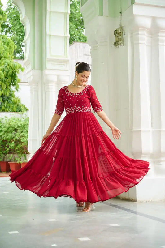 Moni 1112 Faux Blooming Designer Gown Collections 2025