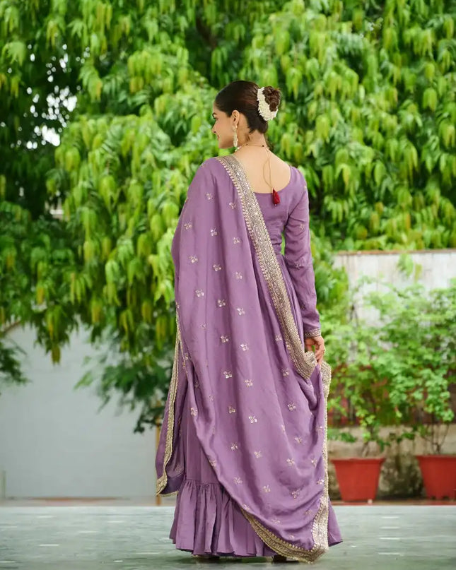 Mohini 9268 Vichitra Silk Festive Gown Dupatta Collection