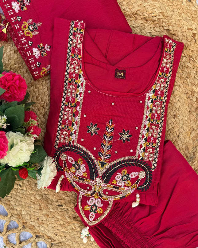 Lila 139 Roman Silk Pink Anarkali Kurtis Dress for Women