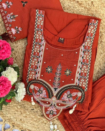 Lila 139 Roman Silk Ladies Anarkali Kurtis Dress
