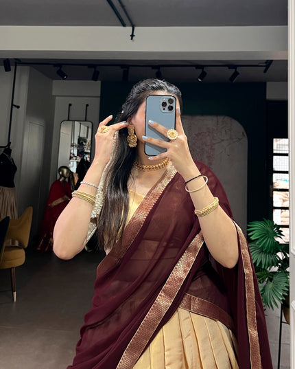 WMN 2002 Kanchipuram Zari Weaving Lehenga Choli 2026