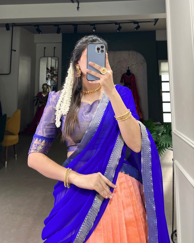 WMN 2002 Kanchipuram Zari Weaving Lehenga Choli Collection