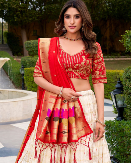 WMN 2022 Silk Paithani Zari Weaving Designer Lehenga Choli