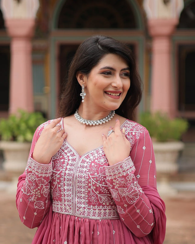 Mohini 9305 Pink Faux Georgette Designer Readymade Suit