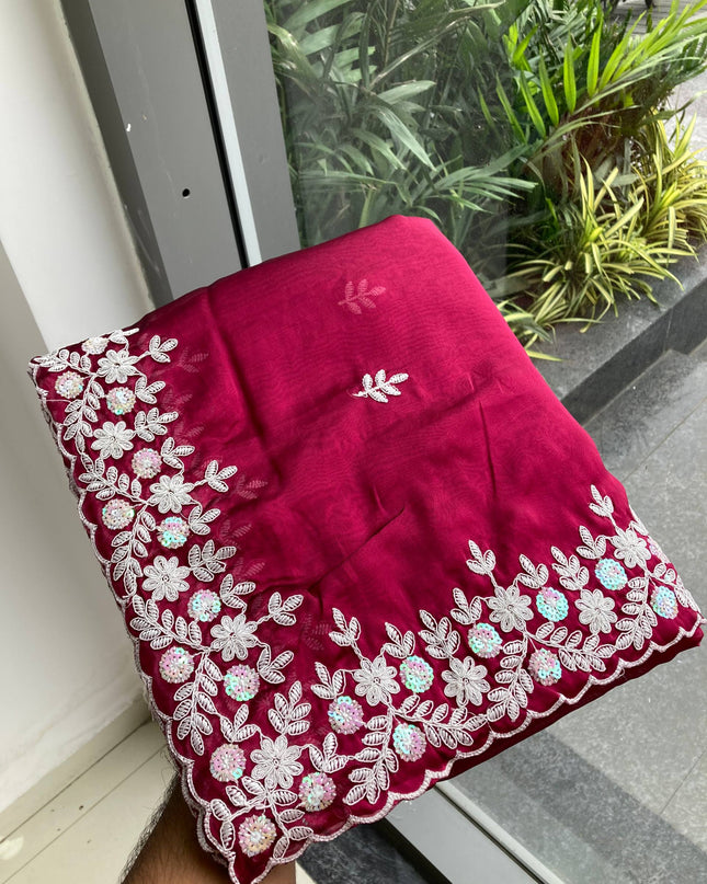 Kiara Chitra 2 Rangoli Silk Sequance Embroidery Saree