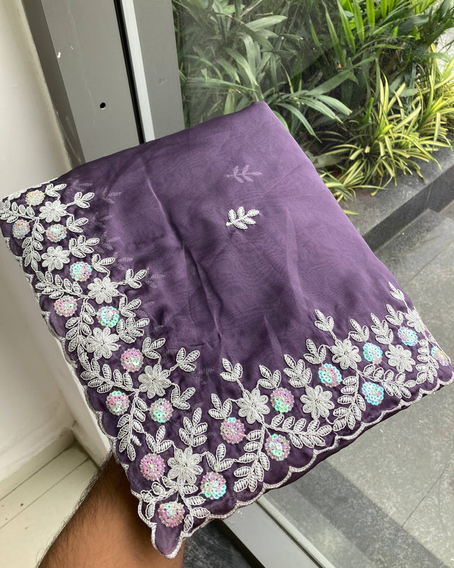 Kiara Chitra 2 Rangoli Silk Sequance Embroidery Saree For Women