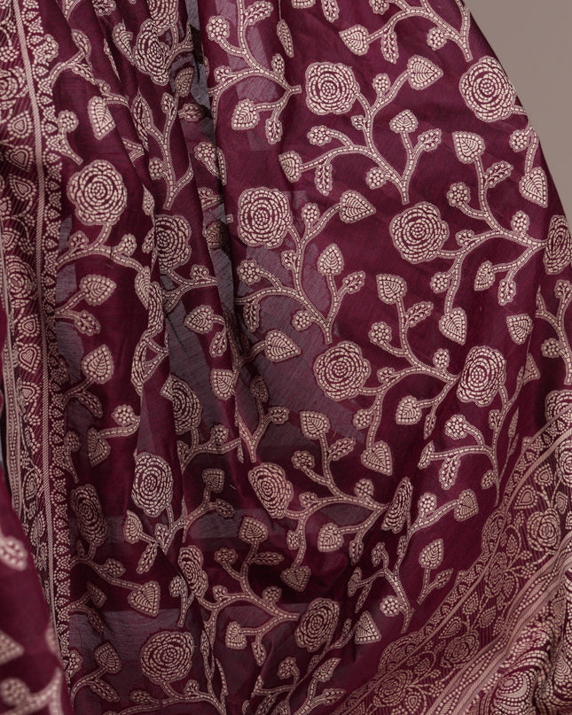 WMN 8004 Cotton Silk Flower Printed Saree 2026
