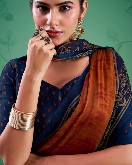 WMN 7103 Rangoli Silk Printed Saree For Women