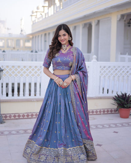 Moni 5066 Silk Sequins Zari Embroidery Lehenga Choli