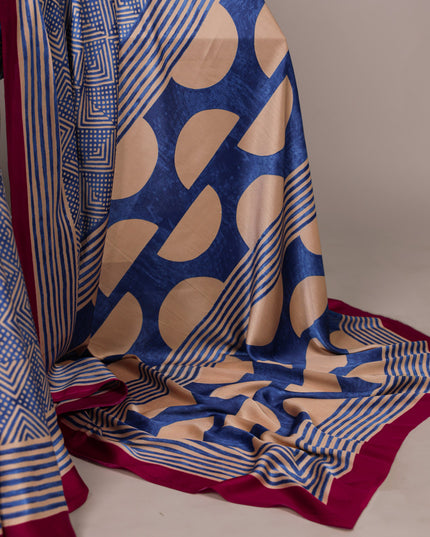 WMN 7207 Dull Satin Printed Saree For Women Collection