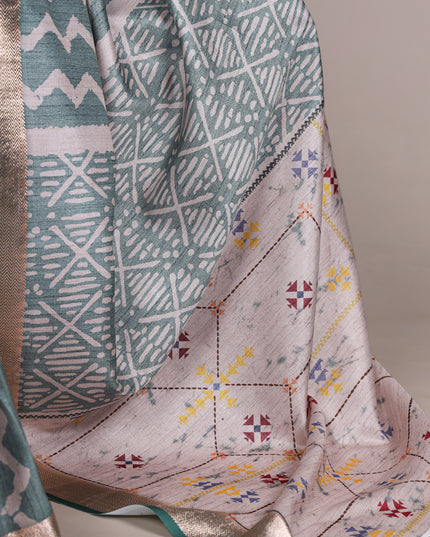 WMN 7044 Tasar Silk Printed Daily Wear Saree