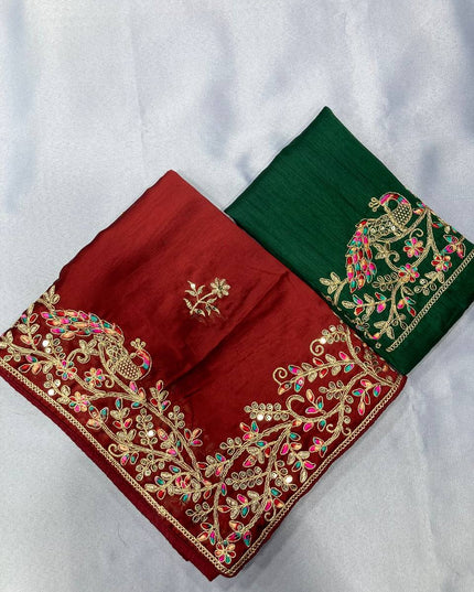 Kiara Asopalav Rangoli Silk Embroidery Wedding Saree
