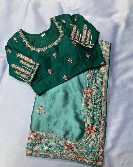 Kiara Sky Force Rangoli Silk Embroidery Party Wear Saree Collection