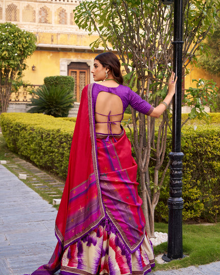 WMN 1247 Tasar Silk Designer Printed Occasions Lehenga Choli
