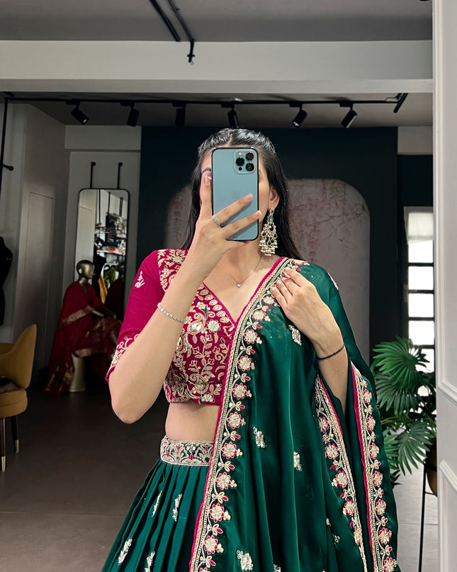 WMN 1449 Silk Satin Wedding Lehenga Choli Collection