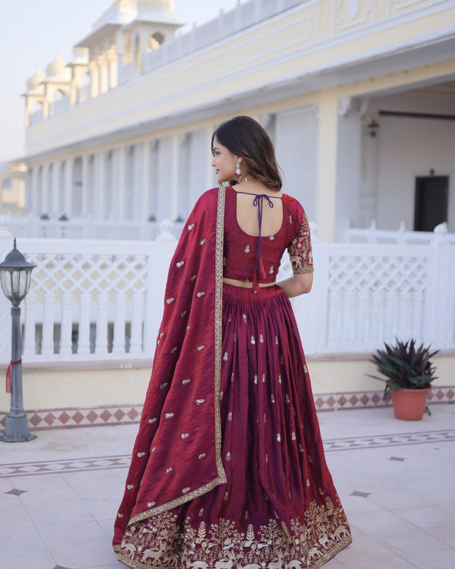 Moni 5067 Fendi Silk Designer Lehenga Choli For Wedding Function