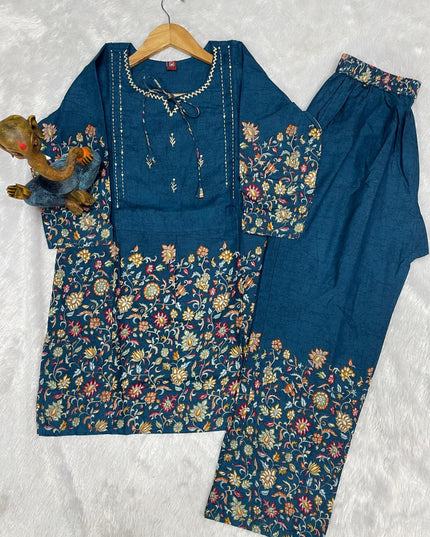 Lila 137 Cotton Kantha Work Co Ord Set Collection 2026