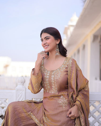 Moni 1229 Fendi Crush Embroidery Eid Special Sharara Suit