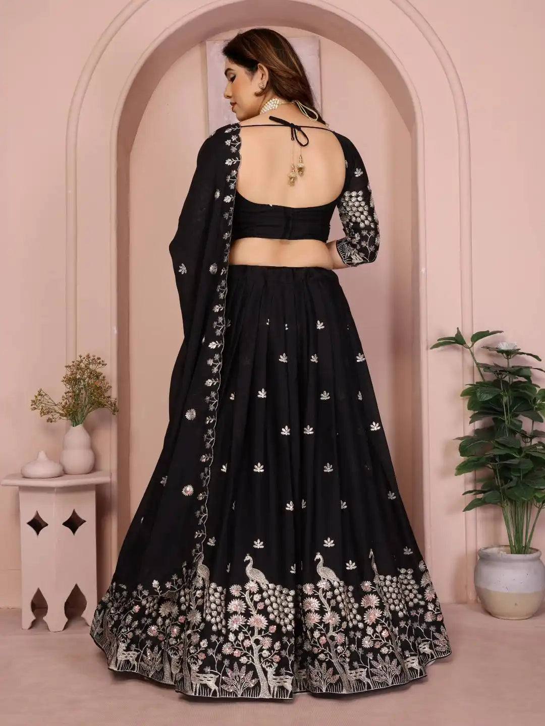 Kiara Mayuri Star Black Georgette Lehenga Choli