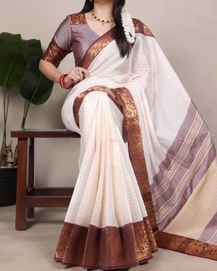 WMN 7405 Poly Cotton Sari Collection Bisque