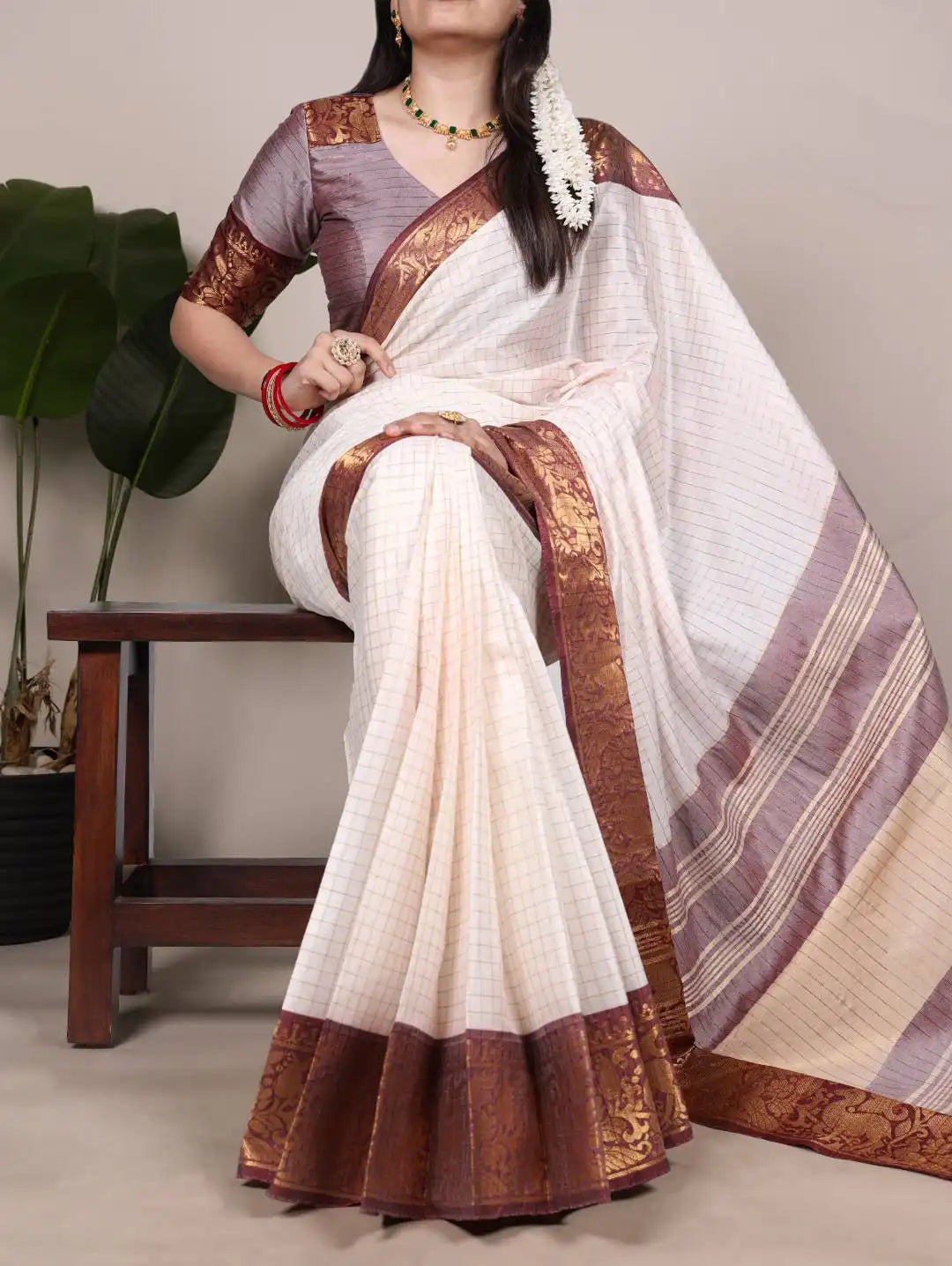 WMN 7405 Poly Cotton Sari Collection Bisque