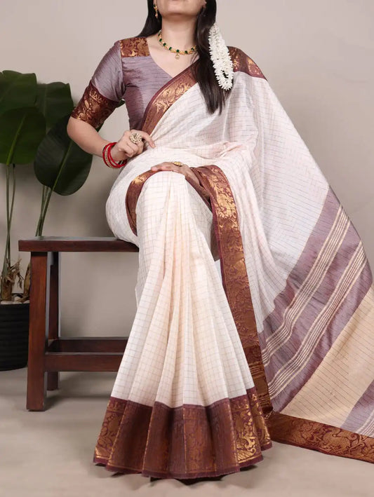 WMN 7405 Poly Cotton Sari Collection Bisque