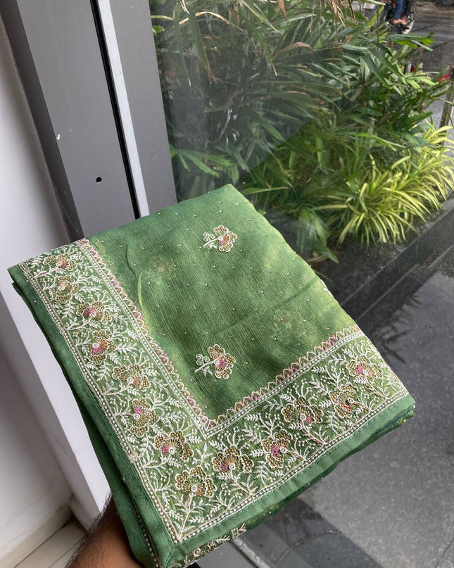 Kiara Hammers 2 Festival Soft Chiffon Silk Saree With Heavy Design