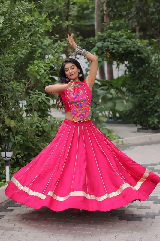 Mohini 7141 Pink Color Roman Designer Navratri Skirt Top Collection