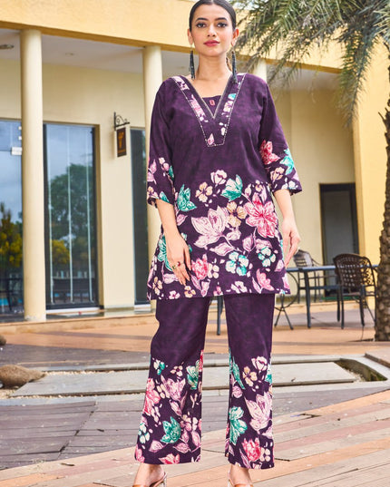 Lila 128 Pure Cotton Printed Co Ord Set Collection