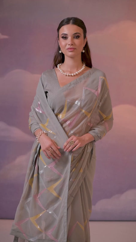 Sanjana Astha 14159 Georgette Silk 7009 Daily Wear Saree