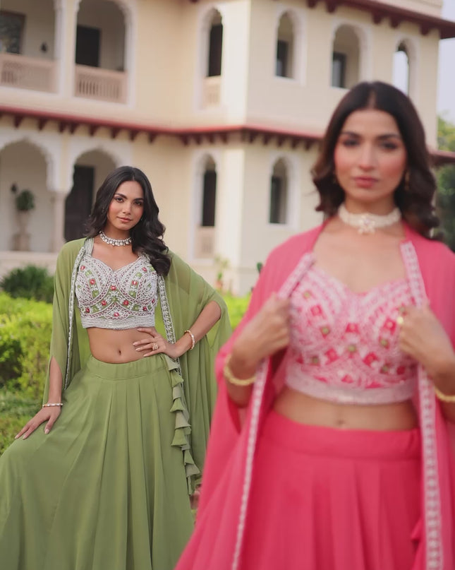 Mohini 7152 Faux Georgette Party Wear Lehenga For Women