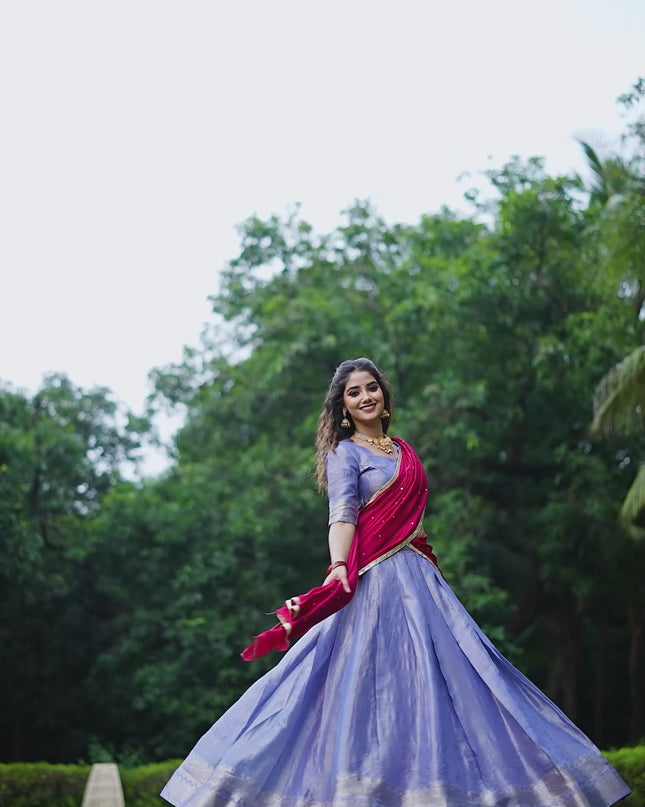 WMN 2003 Kanchipuram Silk South Style Lehenga Blouse