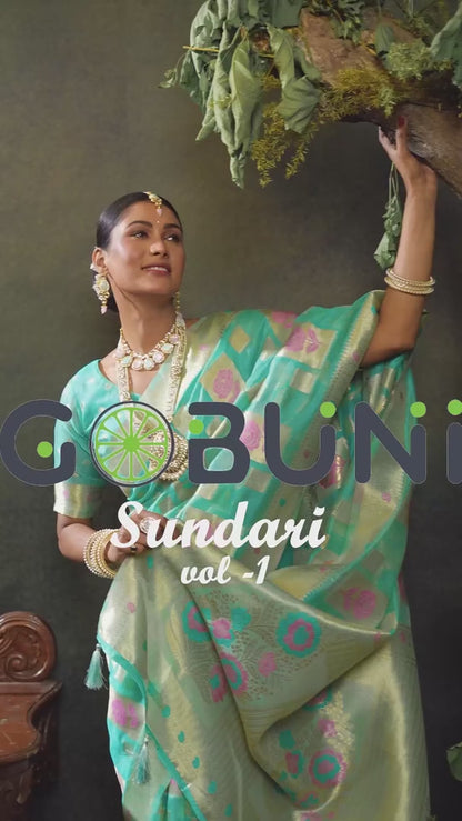 Gobuni Sundari Vol 1  Zhallar Work 1901 Party Wear Saree Collection 2025