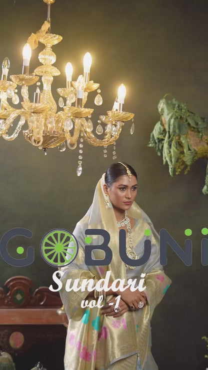 Gobuni Sundari Vol 1  Zhallar Work 1904 Party Wear Saree Collection